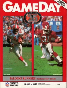 Oct. 14 1990 Atlanta Falcons v SF 49ers Program Jerry Rice 5 TD’s - Picture 1 of 2