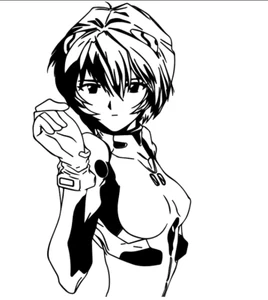 Neon Genesis Evangelion Rei decal sticker for car/truck laptop window custom - Picture 1 of 1