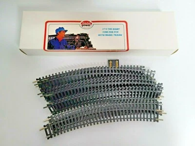 Model Power 9" Curve Track (12 Pieces) for HO Scale Model Trains - Image 1 of 4