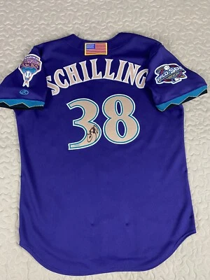 Подлинная футболка с автографом Курта Шиллинга из Diamondbacks 2001 World Series Rawlings - Изображение 1 из 4