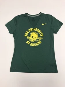 NIKE DRY FIT UNIVERSITY OF OREGON WOMENS SHORT SLEEVE GREEN SHIRT SIZE MEDIUM - Bild 1 von 3
