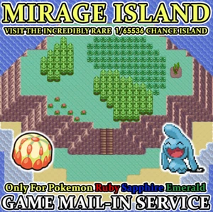 Pokemon Mirage Island Arrival / Travel for Pokemon Ruby Sapphire Emerald - Picture 1 of 8