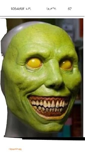 Scary FACE MASK GREEN Latex Mask - Picture 1 of 2