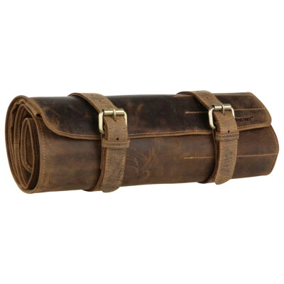 Greenburry Vintage Biker Leder Werkzeugrolle Werkzeugtasche Rolltasche 1690M-25