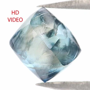 1.35 CT Natural Loose Rough Cut Diamond 6.40 MM Blue Color Rough Diamond QL2350 - Picture 1 of 8