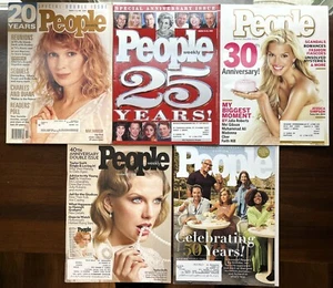 20th, 25th, 30th, 40th, 50th (5) PEOPLE MAGAZINE ANNIVERSARY SPECIAL EDITIONS - Picture 1 of 11