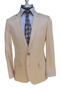 J. Crew Ludlow Crespi Italy Khaki Brown Two Button Blazer Jacket SZ 40L - Picture 1 of 9