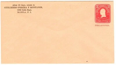 US/Philippine Postal stationery U 24, UPSS 37, unused, buff paper, 1 of 500 [31 - Image 1 of 4