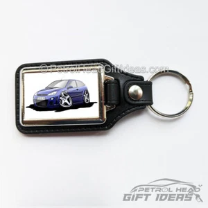 Llavero de cuero sintético elegante con cabeza de gasolina regalo idea coche de dibujos animados MK1 Focus RS - Imagen 1 de 2