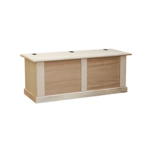 CASSAPANCA BAULE ARTE POVERA IN LEGNO GREZZO, 120*42*50 H, ANCHE PER DECOUPAGE - Foto 1 di 1