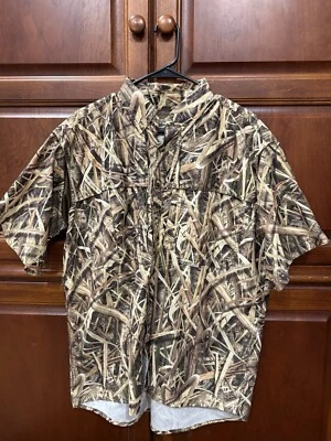 DRAKE WATERFOWL EST WINGSHOOTER'S SHIRT S/S MossyOakShadowgrassBladesMen’s Small - Image 1 of 4