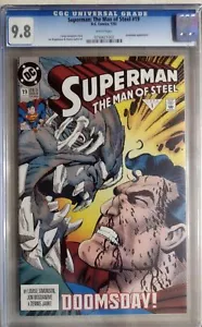 Superman El Hombre de Acero 19 CGC 9,8 primera impresión Doomsday 1993 DC Comics - Imagen 1 de 2