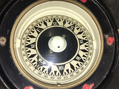 LARGE SHIPS COMPASS 9" in GIMBAL Weather proof housing.  SAURA EIKI TOKYO JAPAN - Image 1 of 4