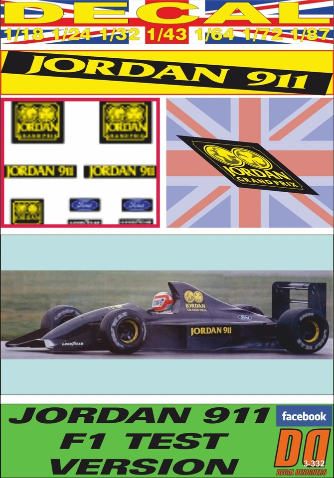 DECAL JORDAN F1 911 TEST 1991 (06) - Image 1 of 1