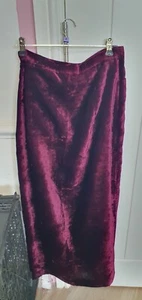 JIGSAW UK made Plum Velvet Long Skirt with Pockets, UK Size 8 - Picture 1 of 8