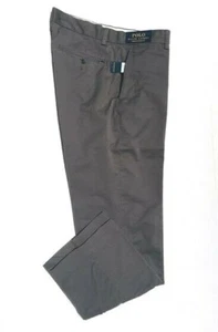 Polo Ralph Lauren mens Vintage gray Stretch Chino pants 31Wx30L Khaki cotton New - Picture 1 of 4