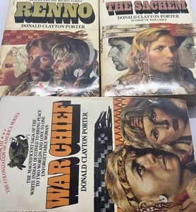 The White Indian Series Donald Clayton Porter War Chief Renno The Sachem 3 PBs - Imagen 1 de 7