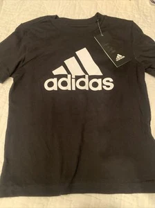 NWT Boys Adidas Short Sleeve T-Shirts Black Size 4 - Picture 1 of 8