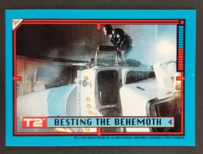 T2 Terminator 1991 Besting the Behemoth Topps Sticker Card #28 (NM) - Image 1 of 2