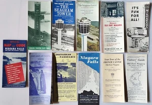 Brochure mappe di viaggio vintage opuscolo diavoli buco massacro cascate del Niagara lotto di 11 - Foto 1 di 9