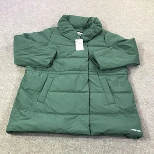 Lands' End Coat Womens 1X Green Down Puffer 600 Fill HyperDRY Water Resistant - Picture 1 of 20
