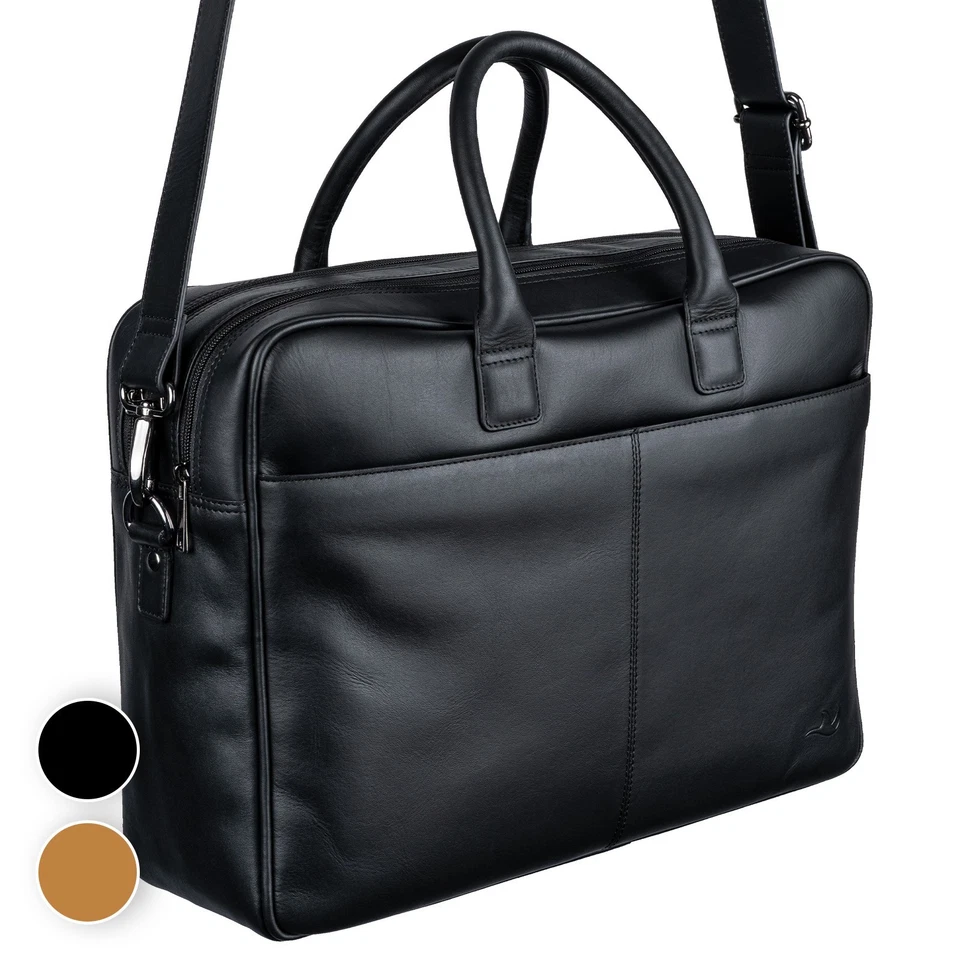 MANTA Echtleder Business-Tasche, Handgearbeitete Aktentasche aus Leder - Bild 1 von 1