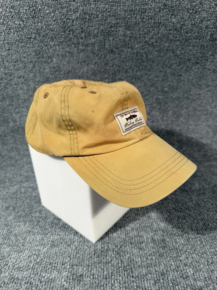 Aparejos de pesca Orvis de colección dorado caqui encerado algodón lona sombrero con tirantes Foto 1 de 4