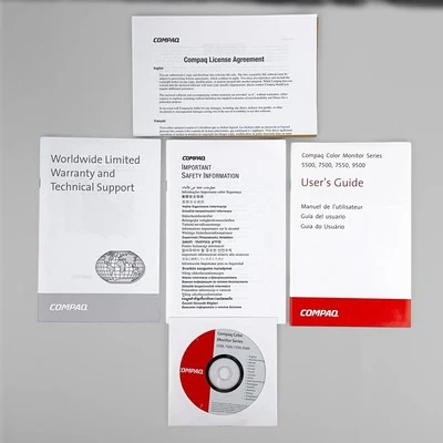 Compaq Color Monitor Series 5500 7500 7550 9500 CD User Guide Lot New - Image 1 of 4