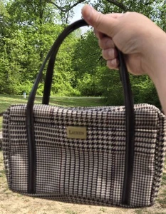 VINTAGE Lauren Ralph Lauren Purse Hand Bag Houndstooth Iconic Classic NO STRAP - Picture 1 of 21