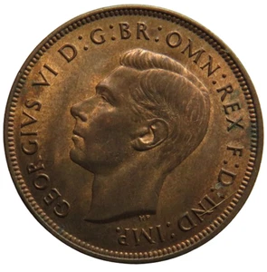 1937 King George VI One Penny Coin In Higher Grade - Picture 1 of 3