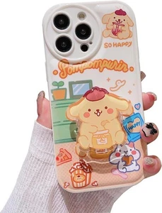 kawaii Phone Case For iPhone 14 Plus TPU Soft Case, Grip Holder 6.7 inch - Yello - Picture 1 of 4