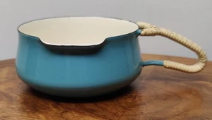 Calentador de mantequilla Dansk Kobenstyle azul aguamarina vintage 4 1/2 pulgadas - Imagen 1 de 7