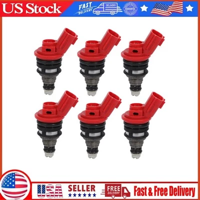 6 топливных форсунок подходят для Nissan 300ZX 3,0 л V6 VG30DE VG30DETT Z32 Turbo 1990-1994 годов выпуска - Изображение 1 из 4