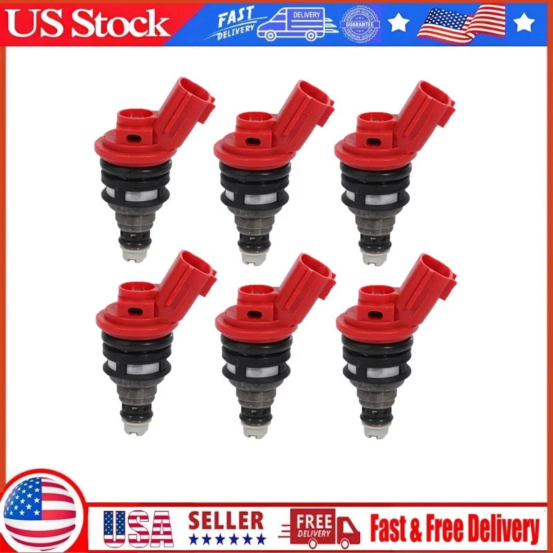 6 x Inyector de combustible compatible con Nissan 300ZX 1990-1994 3,0 L V6 VG30DE VG30DETT Z32 Turbo Foto 1 de 4