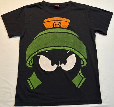 Kids Youth M Big Face Marvin The Martin Graphic Tshirt Short Sleeve Vintage Y2K - Image 1 of 4