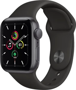 Apple Watch SE 40mm Gris Sidéral Aluminium - Bracelet Sport Noir 3H135LL/A - Photo 1 sur 1