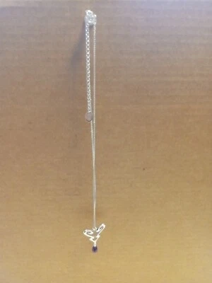 Nuevo Collar Colgante Ajustable Guess Plata Esterlina Corazón Amor 16.5" Foto 1 de 2