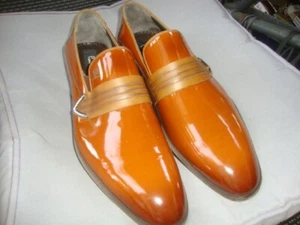 PIERRE CARDIN Lackschuhe Anzugschuhe Slipper Hellbraun Gr.43 Leder Ungetragen - Bild 1 von 10