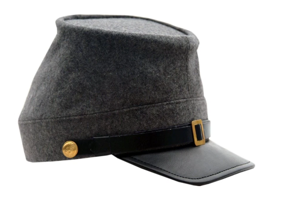 Civil War CSA Grey Wool Infantry Kepi Medium - Image 1 of 1