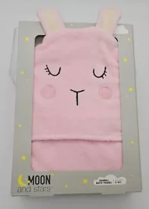 Hooded Infant Baby Bath Towel Pink Bunny 100% Cotton Soft Absorbent Age 0-9m - Picture 1 of 2