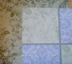 Lote #19 Anna Griffin 2 hojas de papel de diseñador de 12"" x 12"" azul verde - Imagen 1 de 3