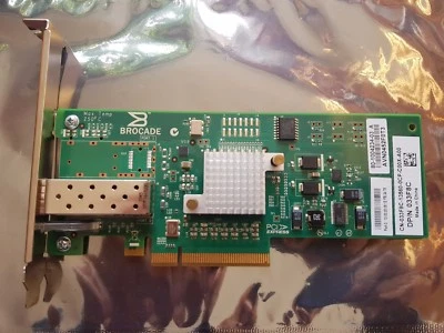 Dell 33F8C Brocade 815 8GFC 8G Fibre Channel Single SFP Port PCI-e 2.0 8x - Image 1 of 2