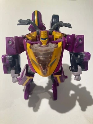 Transformers Armada Sideways Super-Cons 2002 Hasbro Purple Motorcycle Incomplete - Image 1 of 4