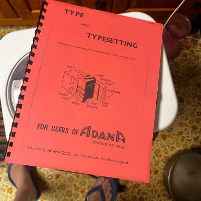 Type & Typesetting for  Users of Adana Printing Machines Letterpress Compositon - Image 1 of 4