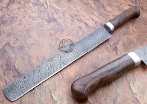 17.00" Custom Made Beautiful Damascus Steel chef / kitchen Bread Knife  (2210) - Picture 1 of 4