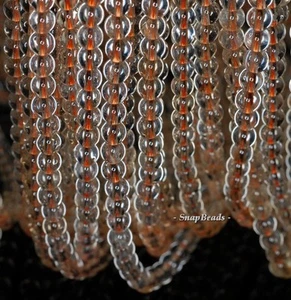 5MM CITRINE GEMSTONE TRANSLUCENT (ALMOST CLEAR) GRADE AA ROUND LOOSE BEADS 15" - Picture 1 of 1