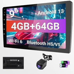 Haudio 9" Inalámbrico Doble Din Coche Estéreo con Bluetooth, Inalámbrico CarPlay, Un - Imagen 1 de 8