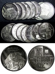 UKRAINE 2019 10 Hryven KrAZ-6322 "Soldier"  30mm GEM BU RANDOM PICK (1 Coin) - Picture 1 of 5