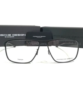Marcos de gafas Porsche Design P8285 A negro mate cuadrado llanta completa 56-14-145 - Imagen 1 de 8