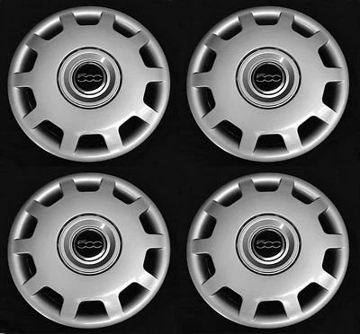 SET (4pcs) Wheel covers FITS 500 2010 - 2016 POP Abarth 15" Hubcap Rim NEW - Image 1 of 4